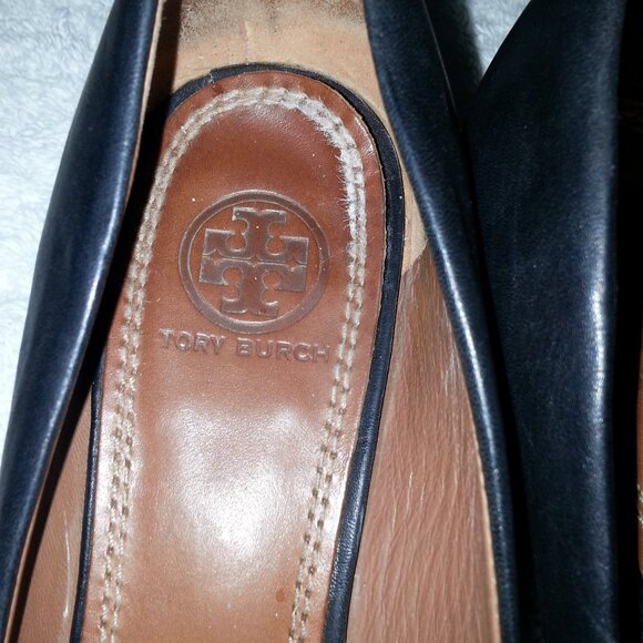 Size 7 Tory Burch Wedge Heels Worn - Picture 5 of 9